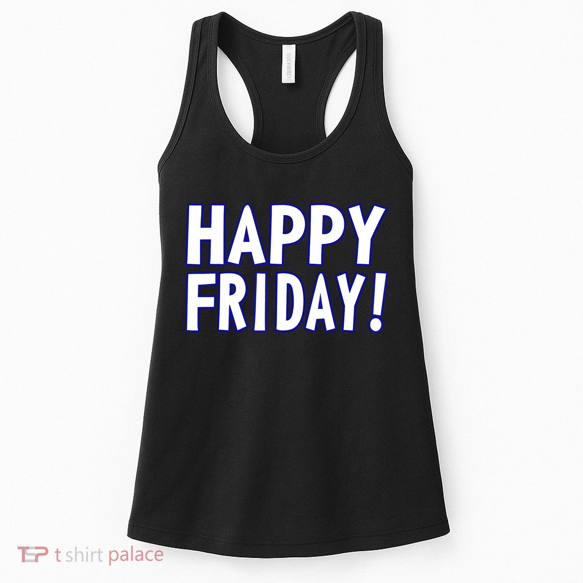 Happy Friday Gif Weekend Celebration Work Office Women's Tank Top