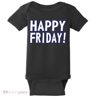 Happy Friday Gif Weekend Celebration Work Office Baby Bodysuit