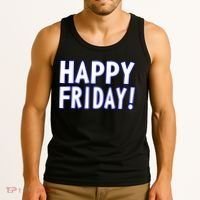 Happy Friday Gif Weekend Celebration Work Office Tank Top thumb 3