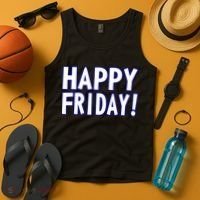 Happy Friday Gif Weekend Celebration Work Office Tank Top thumb 4