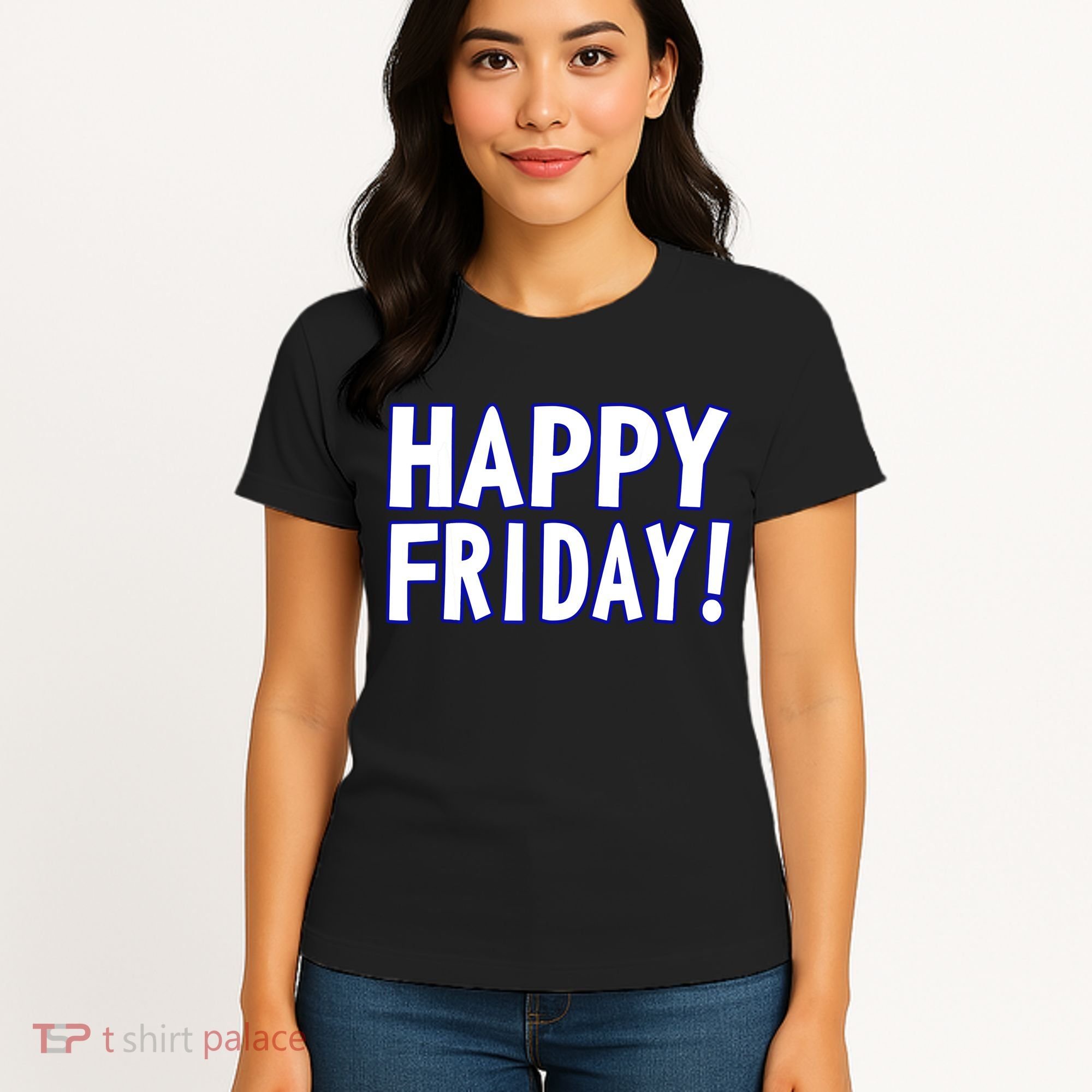 Happy Friday Gif Weekend Celebration Work Office Women's T-Shirt