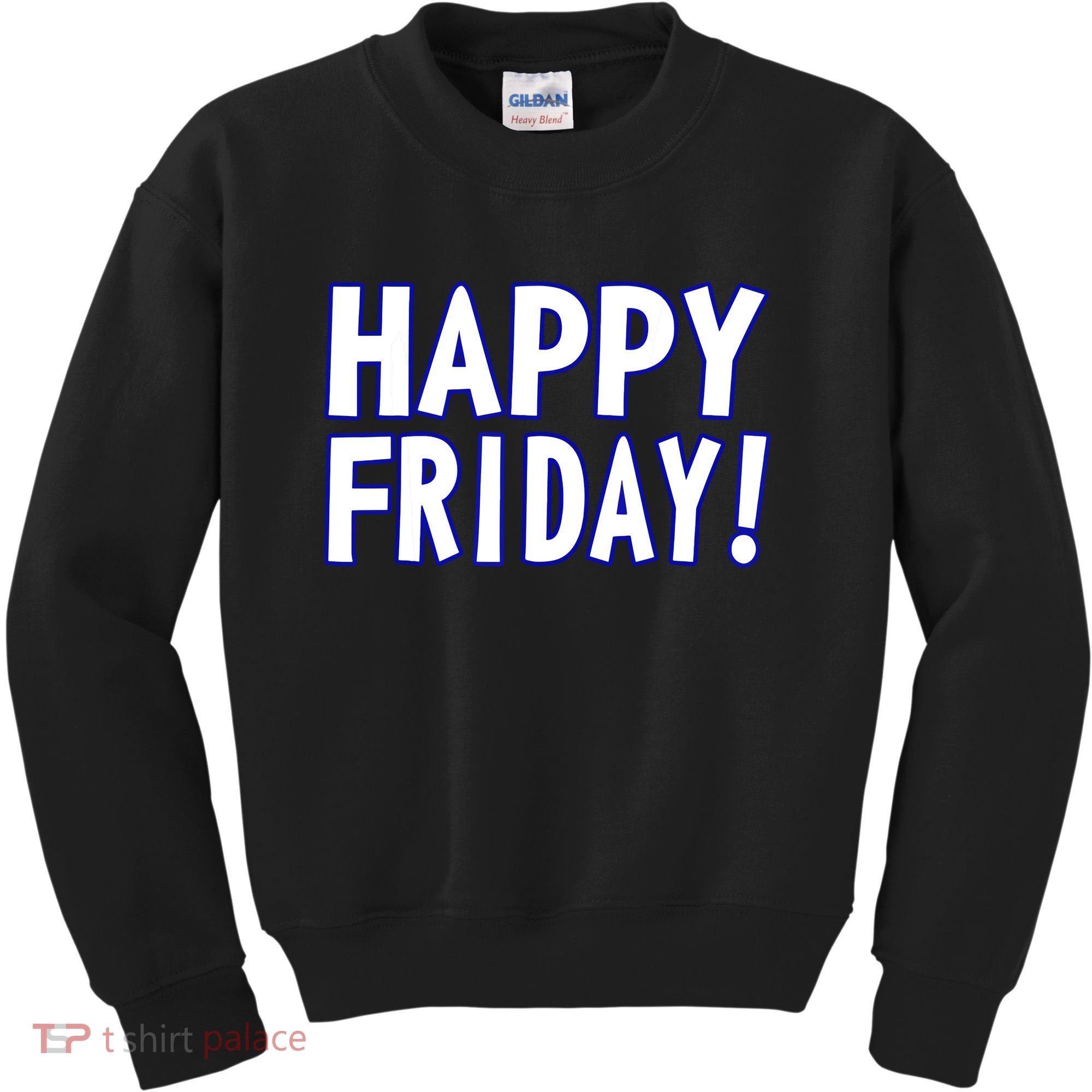 Happy Friday Gif Weekend Celebration Work Office Kids Sweatshirt