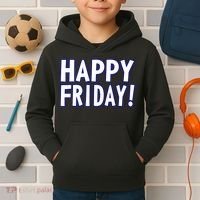 Happy Friday Gif Weekend Celebration Work Office Kids Hoodie thumb 2