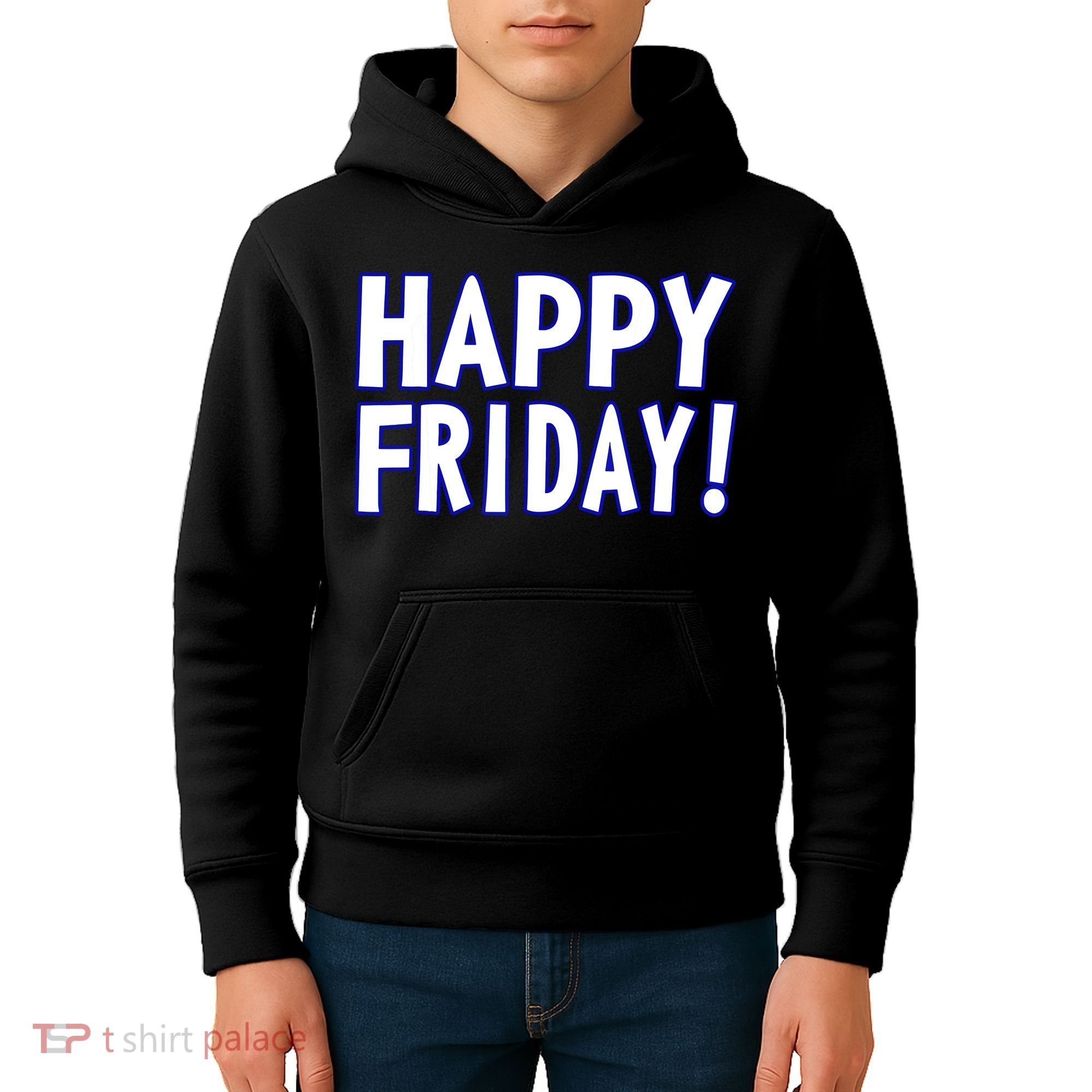 Happy Friday Gif Weekend Celebration Work Office Kids Hoodie
