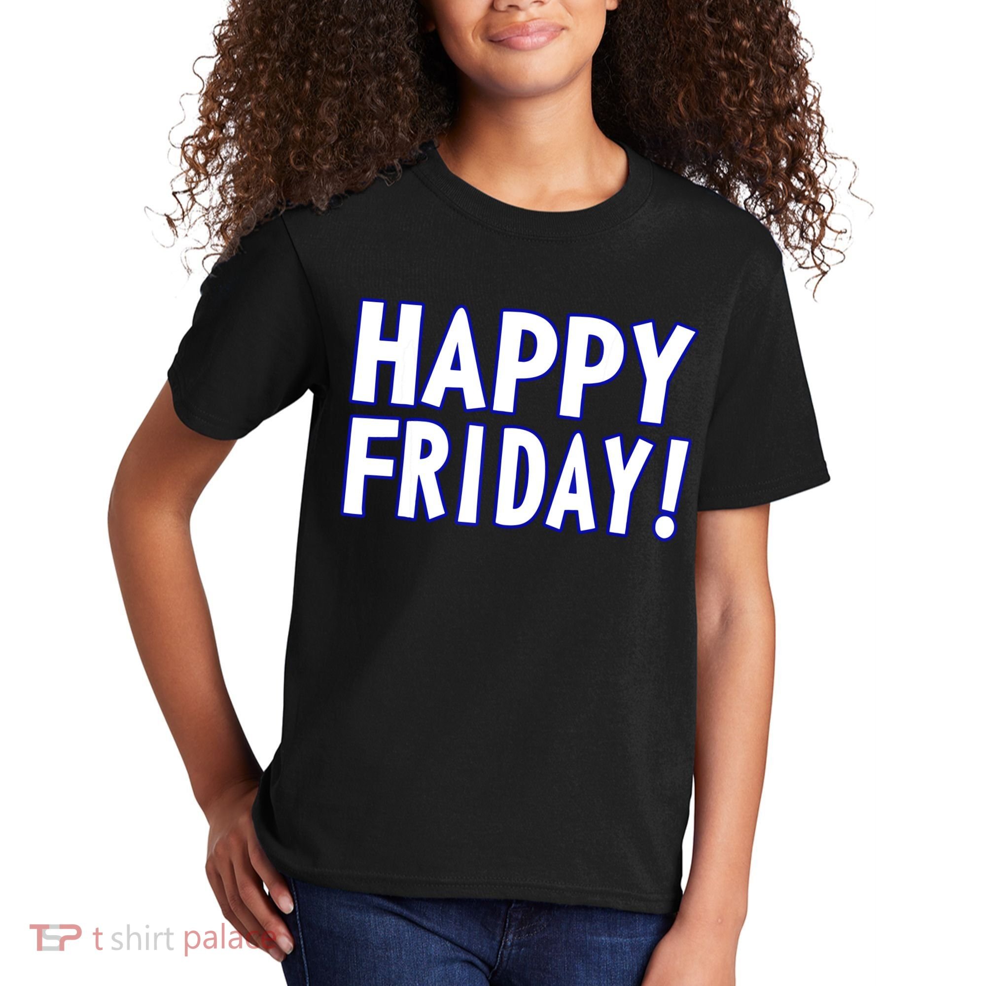 Happy Friday Gif Weekend Celebration Work Office Kids T-Shirt