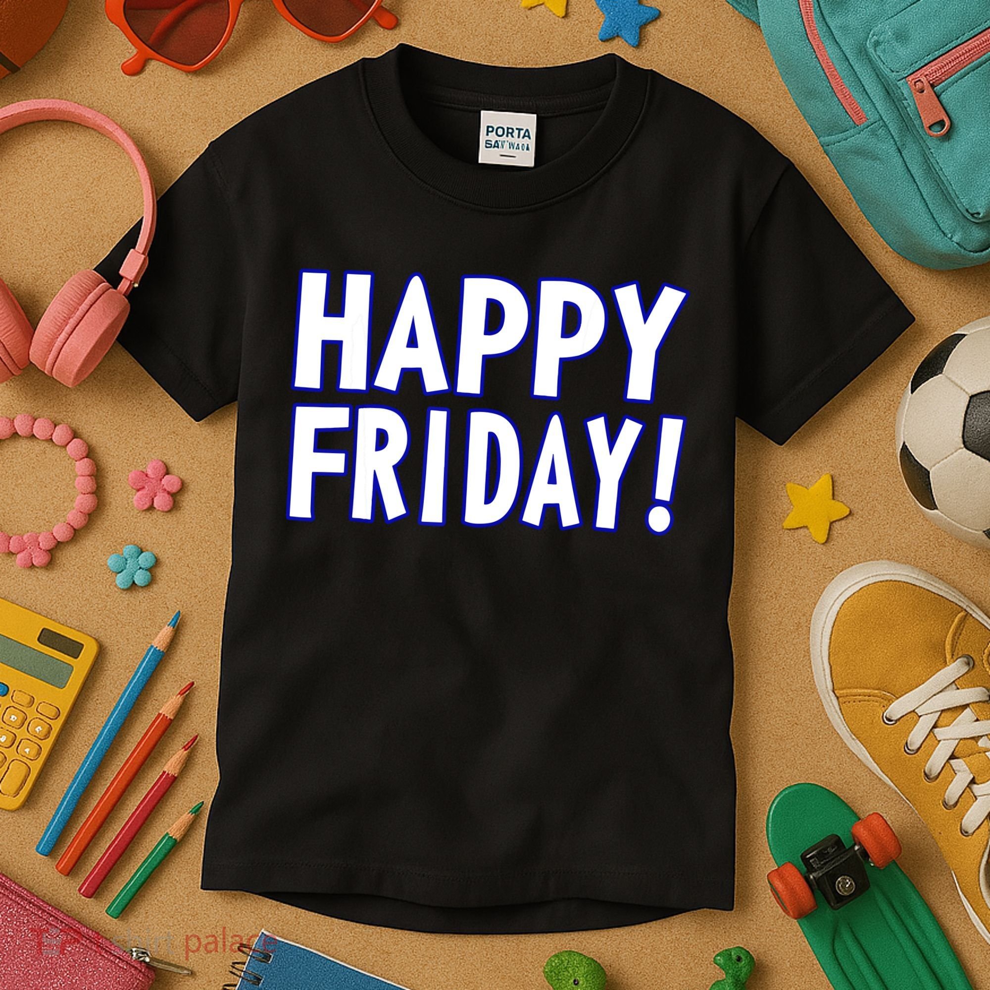 Happy Friday Gif Weekend Celebration Work Office Kids T-Shirt