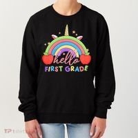 Hello First Grade Rainbow Back To School Women's Sweatshirt thumb 0