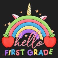 Hello First Grade Rainbow Back To School Women's Sweatshirt thumb 2