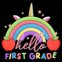 Hello First Grade Rainbow Back To School Doggie Tank thumb 4