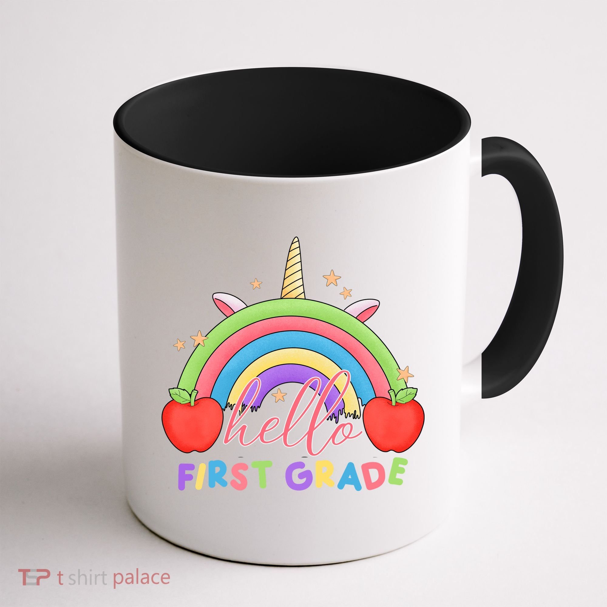 Hello First Grade Rainbow Back To School Coffee Mug