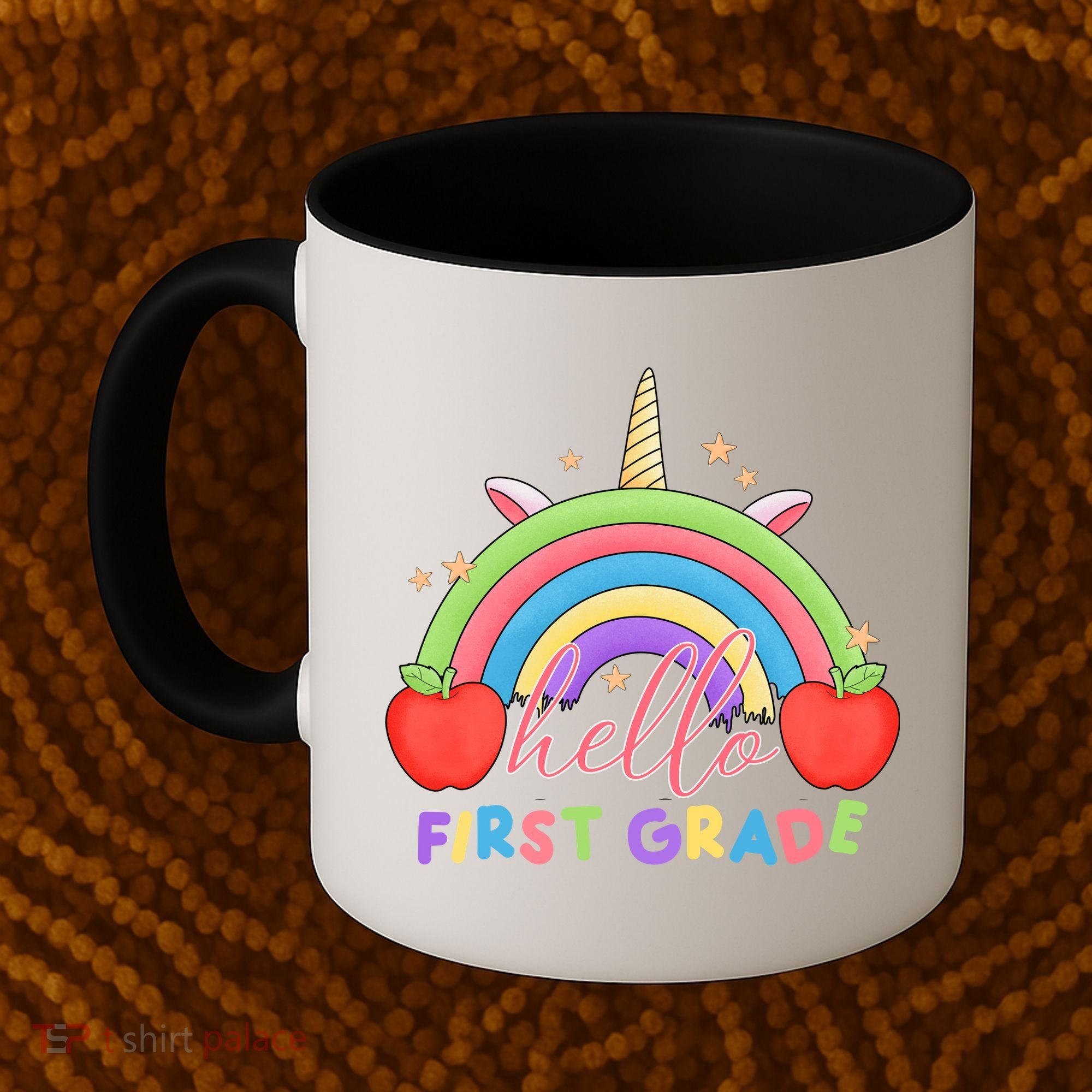 Hello First Grade Rainbow Back To School Coffee Mug