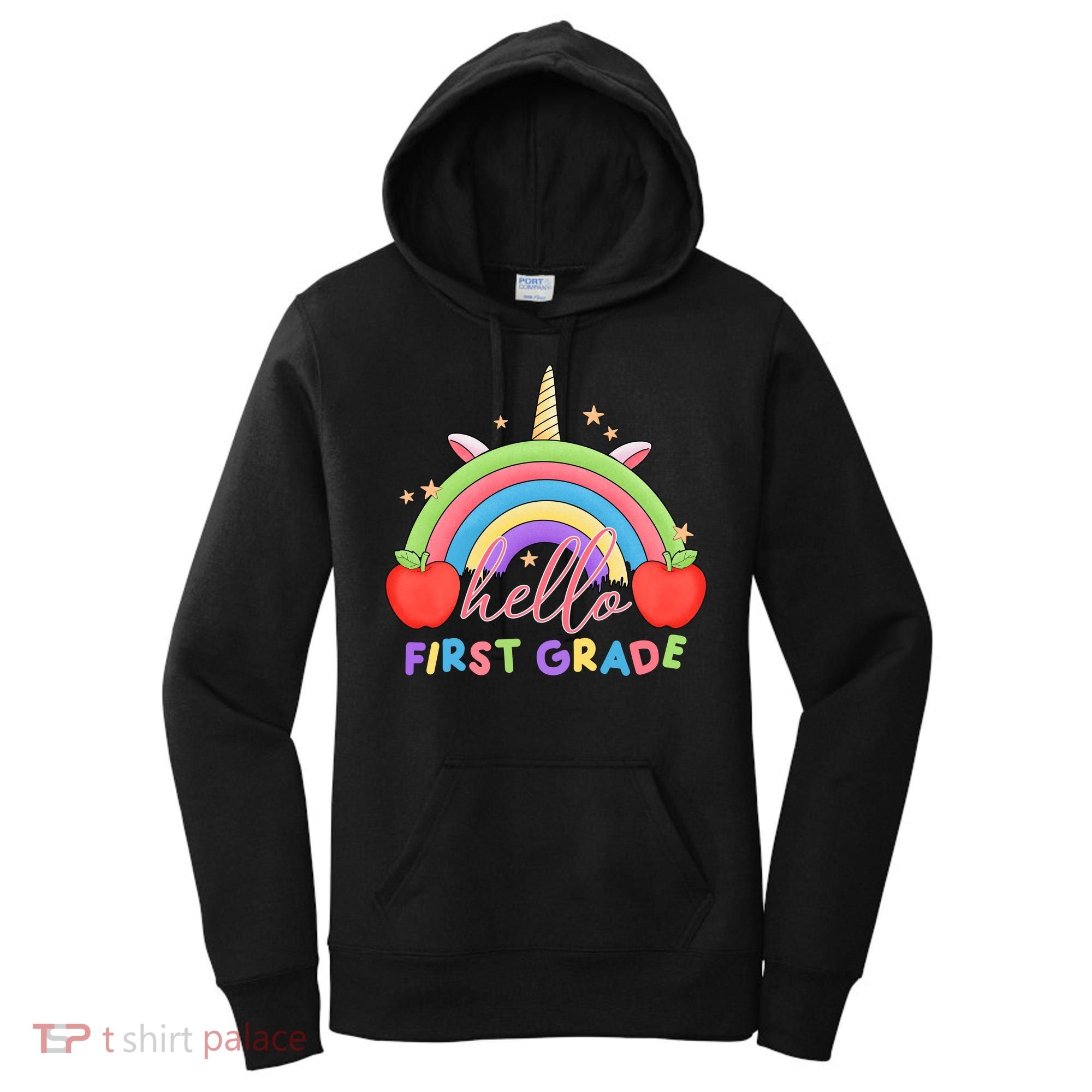 Hello First Grade Rainbow Back To School Women's Hoodie