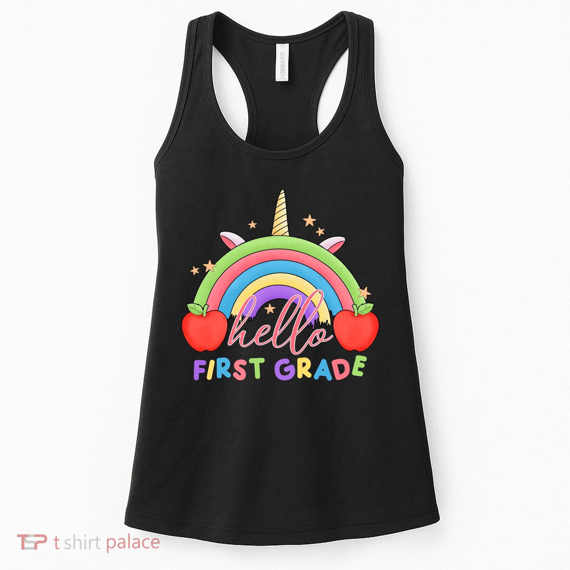 Hello First Grade Rainbow Back To School Women's Tank Top