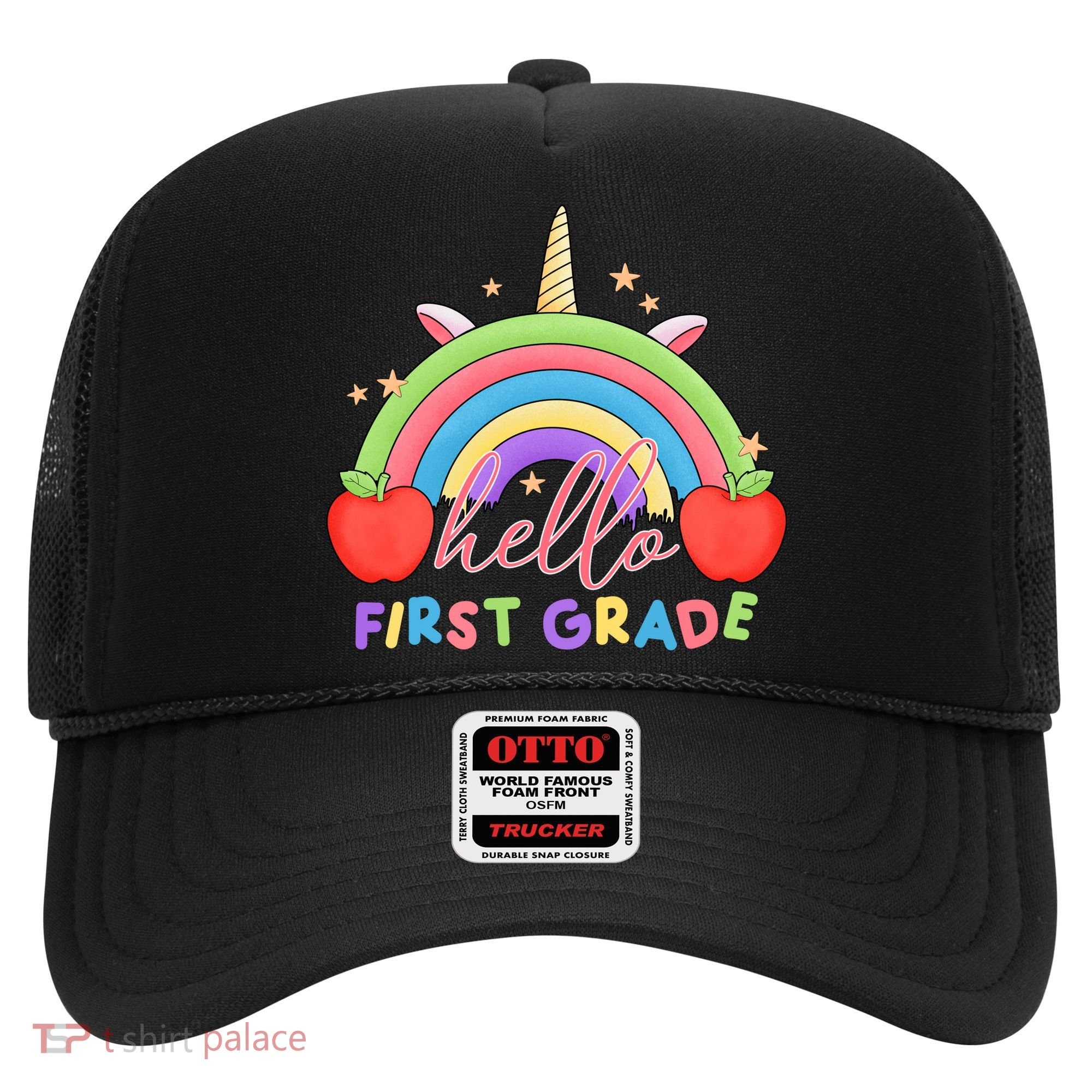 Hello First Grade Rainbow Back To School Hat
