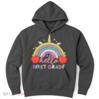Hello First Grade Rainbow Back To School Hoodie thumb 0