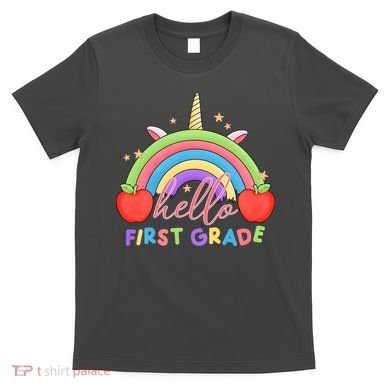 Hello First Grade Rainbow Back To School T-Shirt