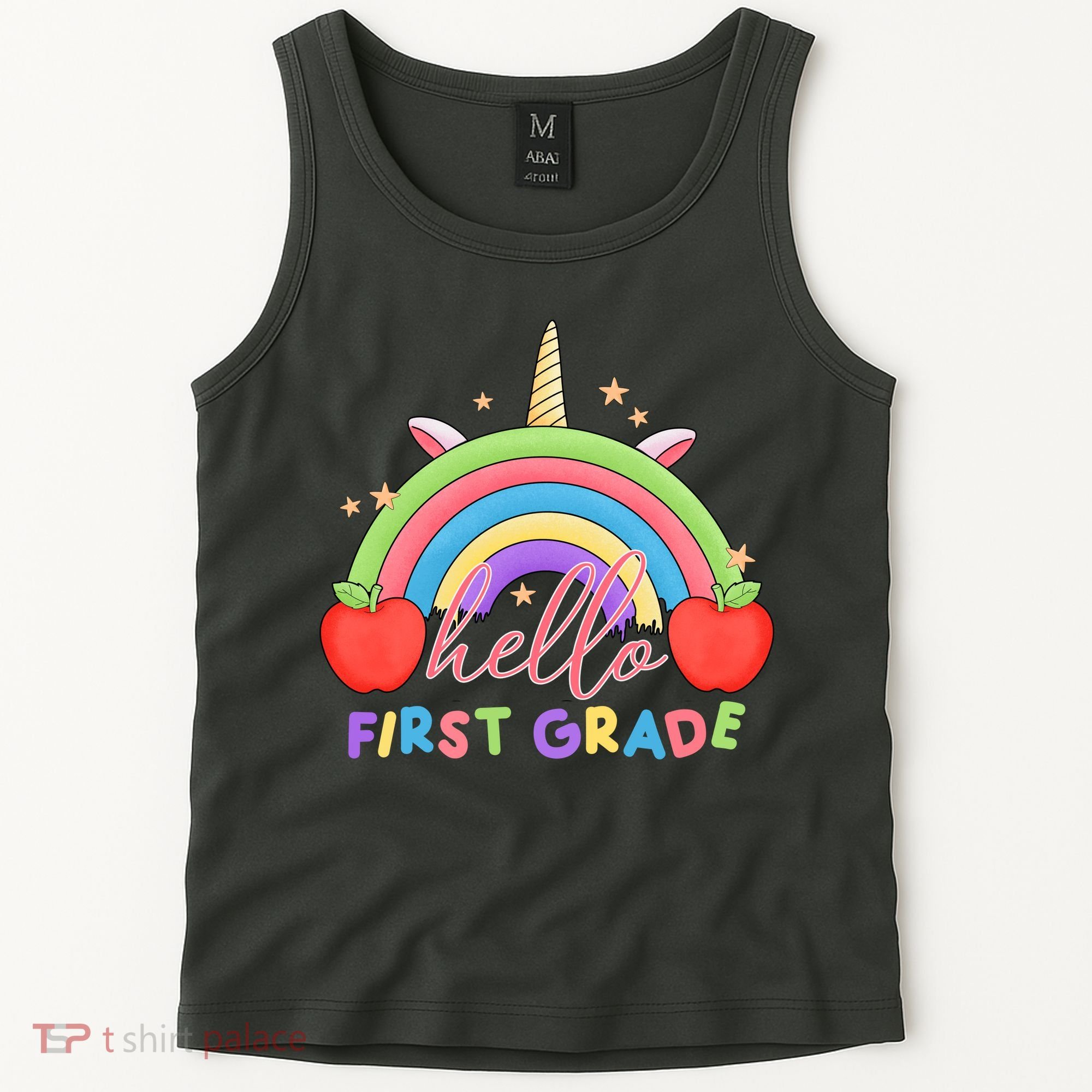 Hello First Grade Rainbow Back To School Tank Top