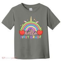 Hello First Grade Rainbow Back To School Toddler T-Shirt thumb 0