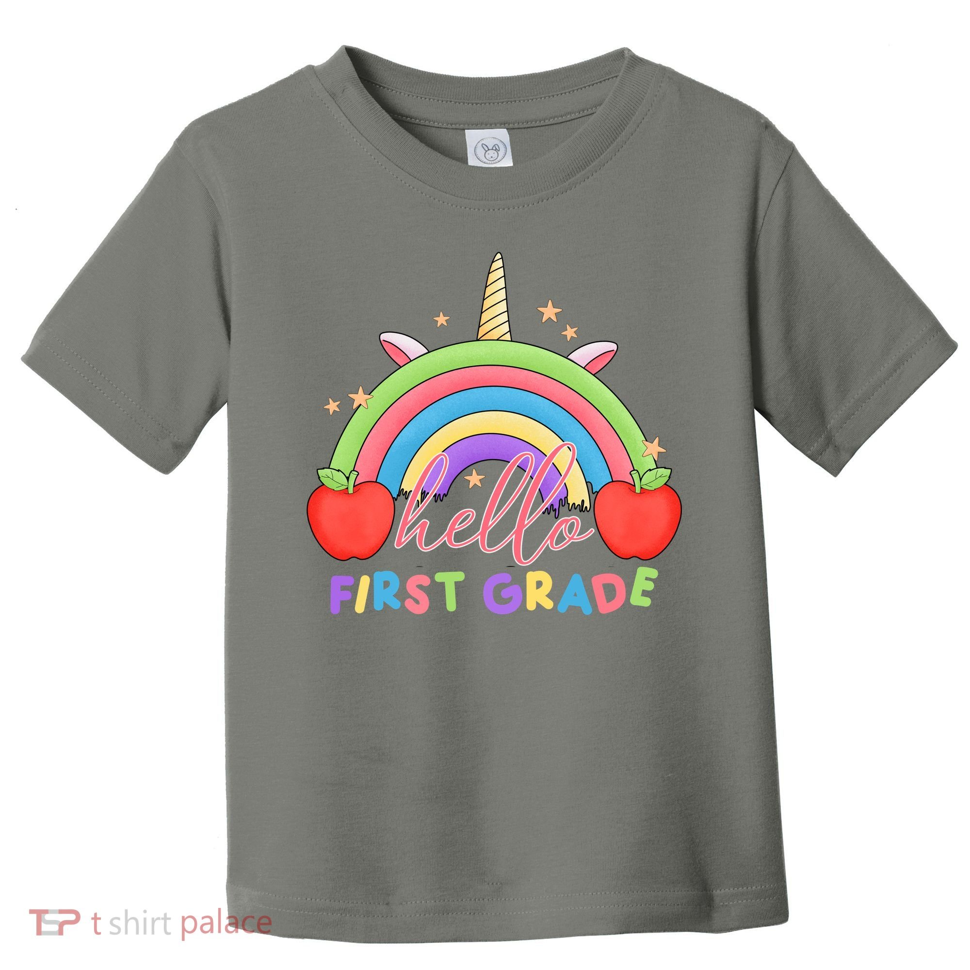 Hello First Grade Rainbow Back To School Toddler T-Shirt