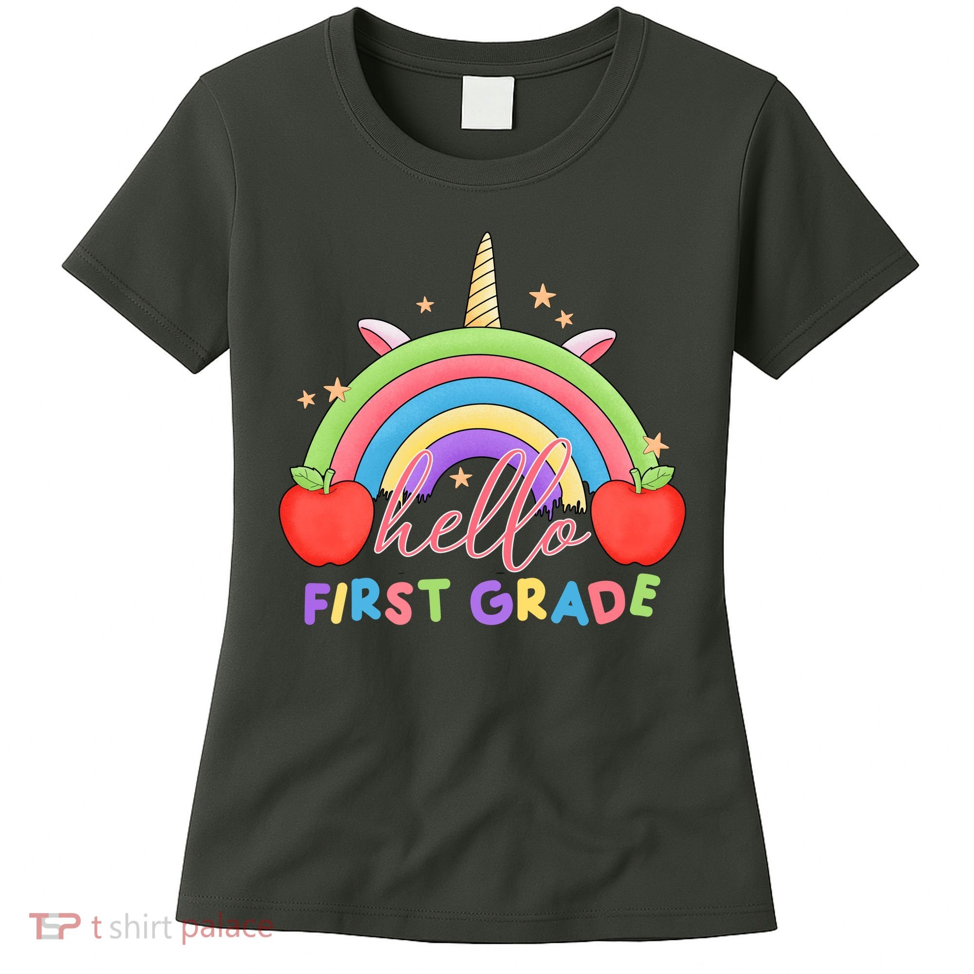 Hello First Grade Rainbow Back To School Women's T-Shirt