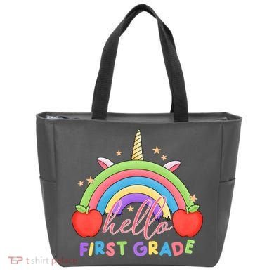 Hello First Grade Rainbow Back To School Tote Bag