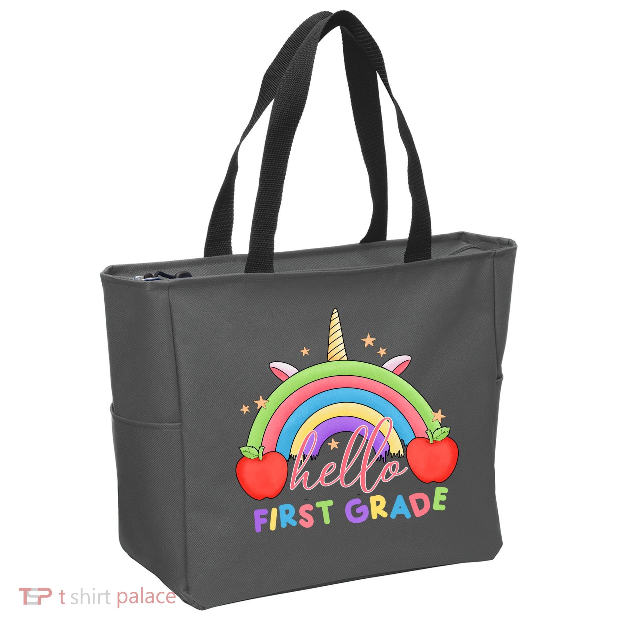 Hello First Grade Rainbow Back To School Tote Bag