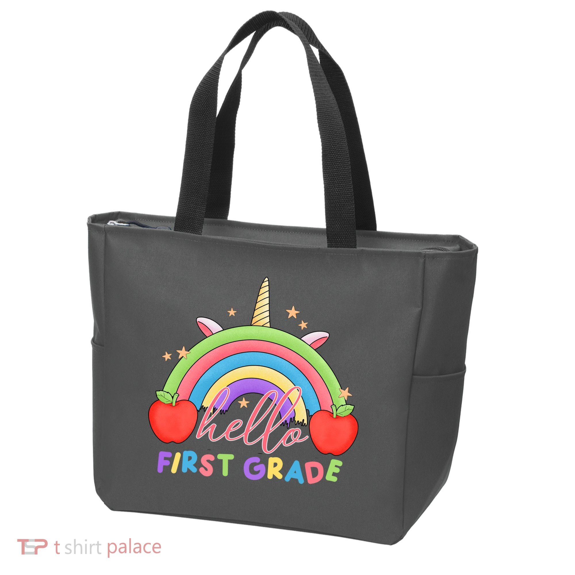 Hello First Grade Rainbow Back To School Tote Bag