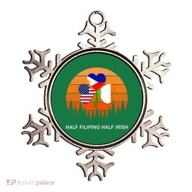Half Filipino Half Irish St Patrick Day Retro Vintage Sunset Ornament