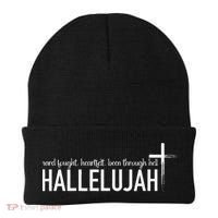 Hard Fought Heartfelt Been Through Hell Hallelujah Christian Beanie thumb 0