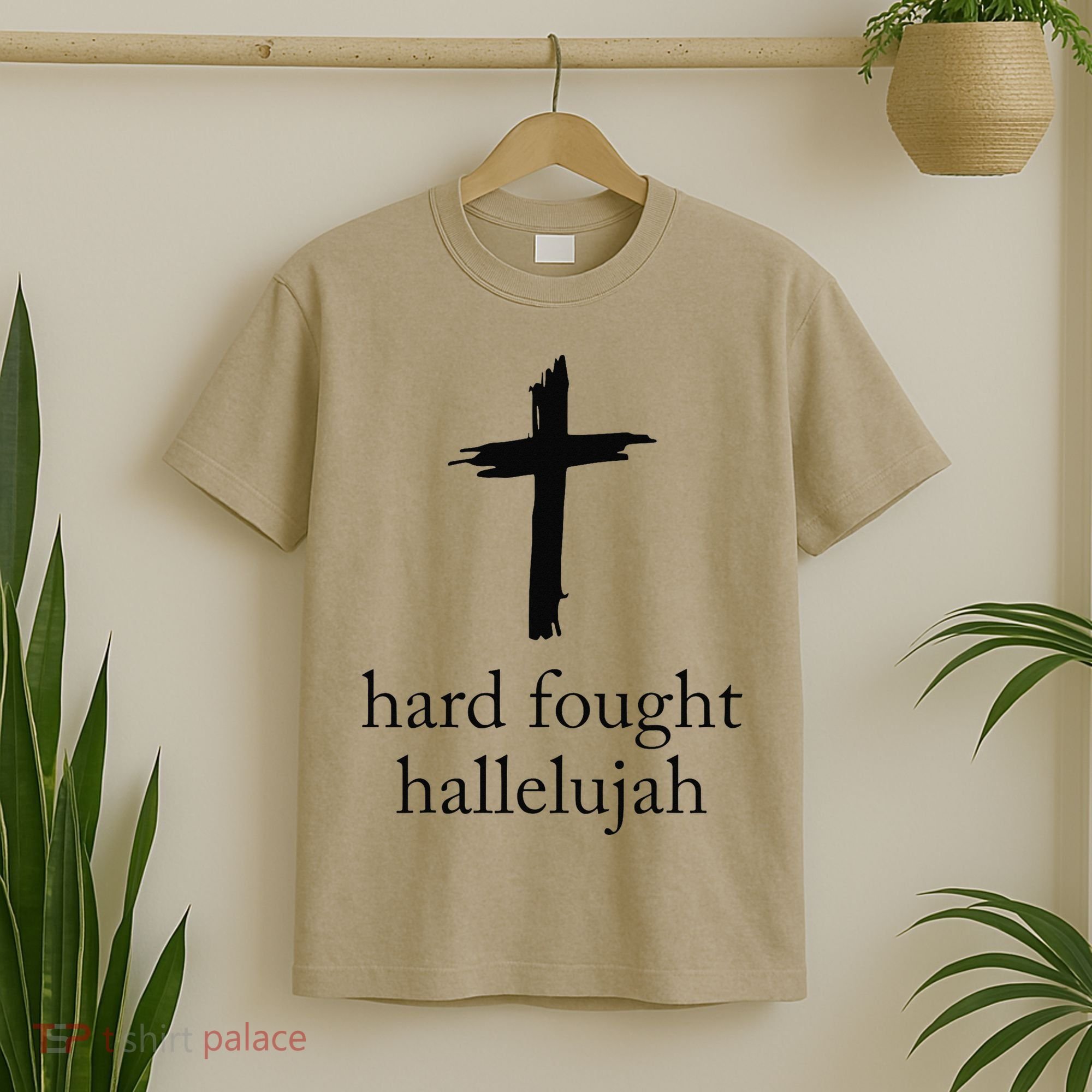 Hard Fought Hallelujah Christian Mom Bible Verse Jesus T-Shirt
