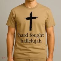 Hard Fought Hallelujah Christian Mom Bible Verse Jesus T-Shirt thumb 3