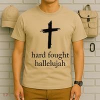 Hard Fought Hallelujah Christian Mom Bible Verse Jesus T-Shirt thumb 6