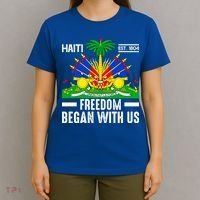 Haiti Flag Haitian Heritage Month Freedom T-Shirt thumb 4