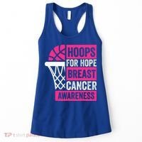 Hoops For Hope Basketball Family Breast Cancer Awareness Women's Tank Top thumb 0