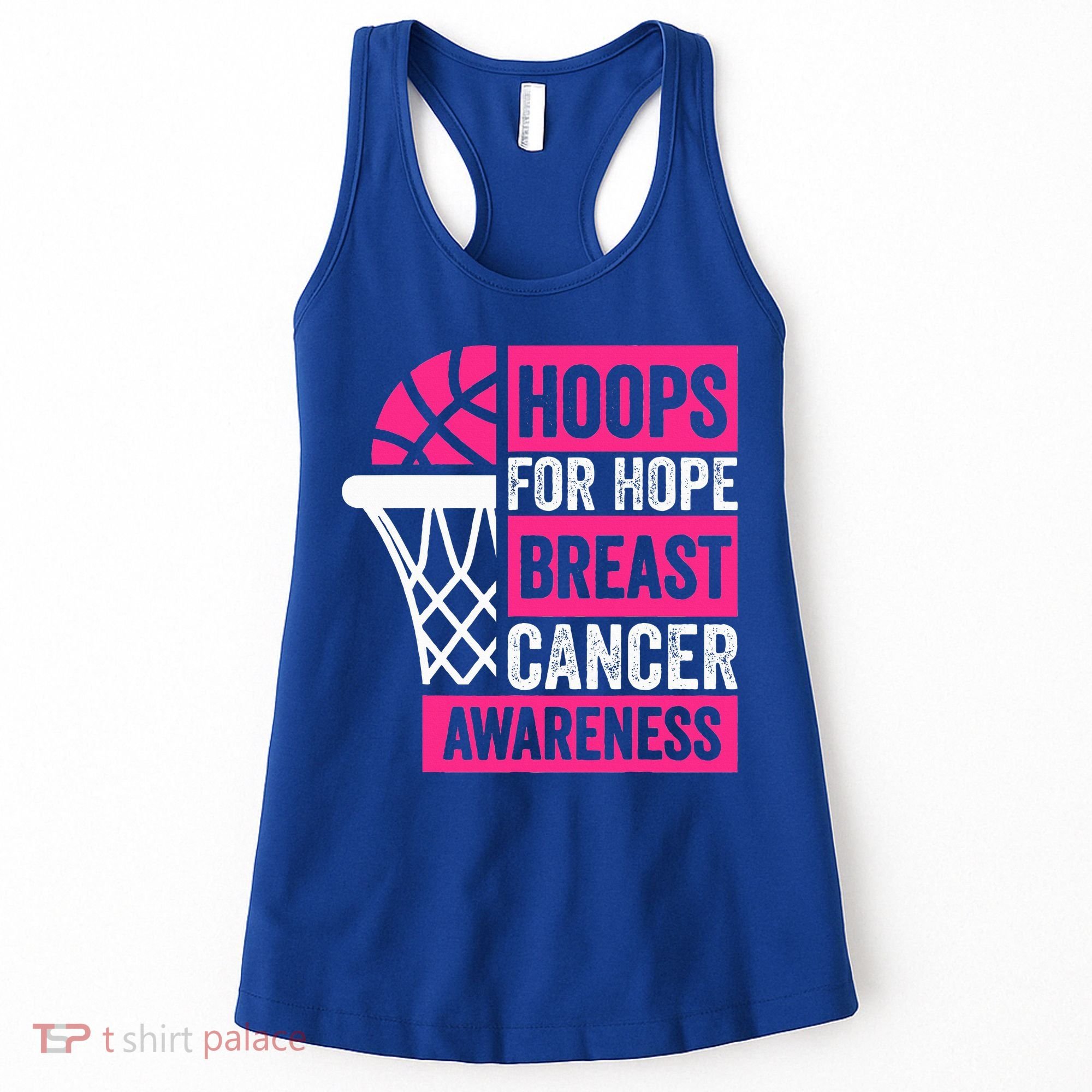 Hoops For Hope Basketball Family Breast Cancer Awareness Women's Tank Top