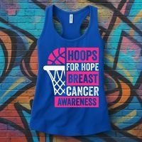 Hoops For Hope Basketball Family Breast Cancer Awareness Women's Tank Top thumb 3