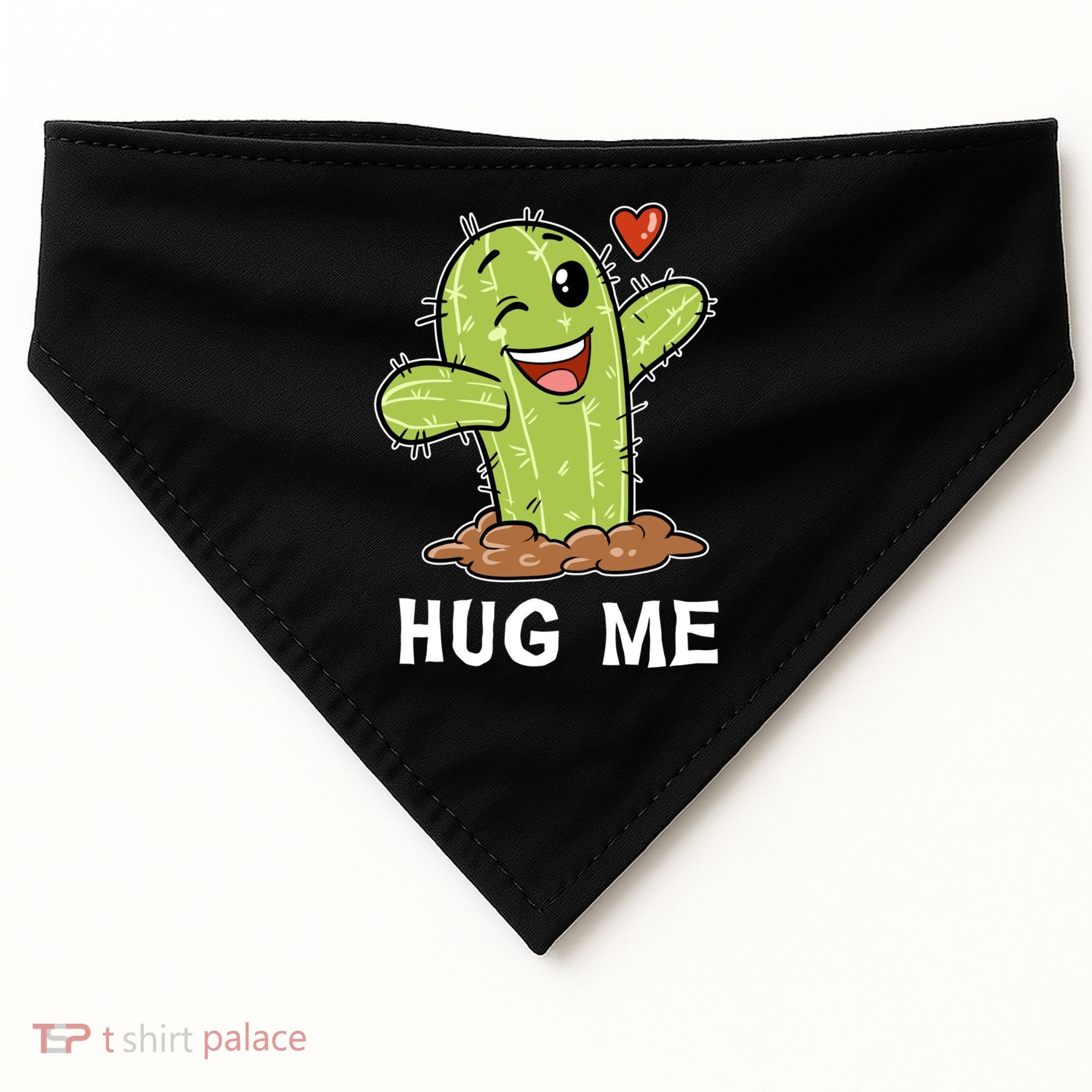 Hugs Free Hug Me Cacti Prickly Cactus Not A Hugger Hugging Funny Gift USA-Made Doggie Bandana