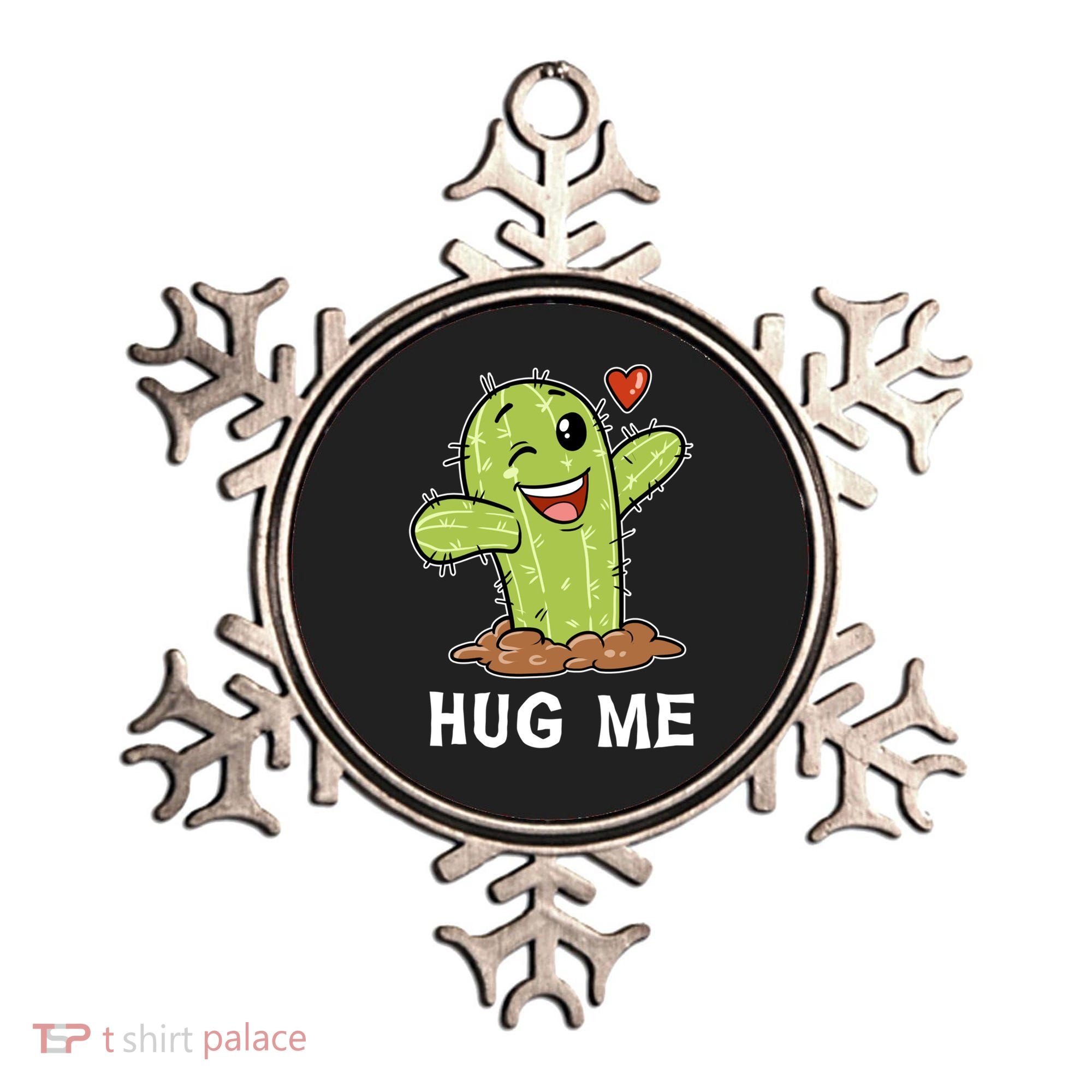 Hugs Free Hug Me Cacti Prickly Cactus Not A Hugger Hugging Funny Gift Ornament