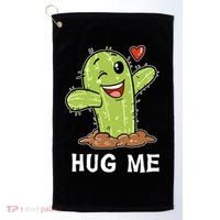 Hugs Free Hug Me Cacti Prickly Cactus Not A Hugger Hugging Funny Gift Golf Towel thumb 0