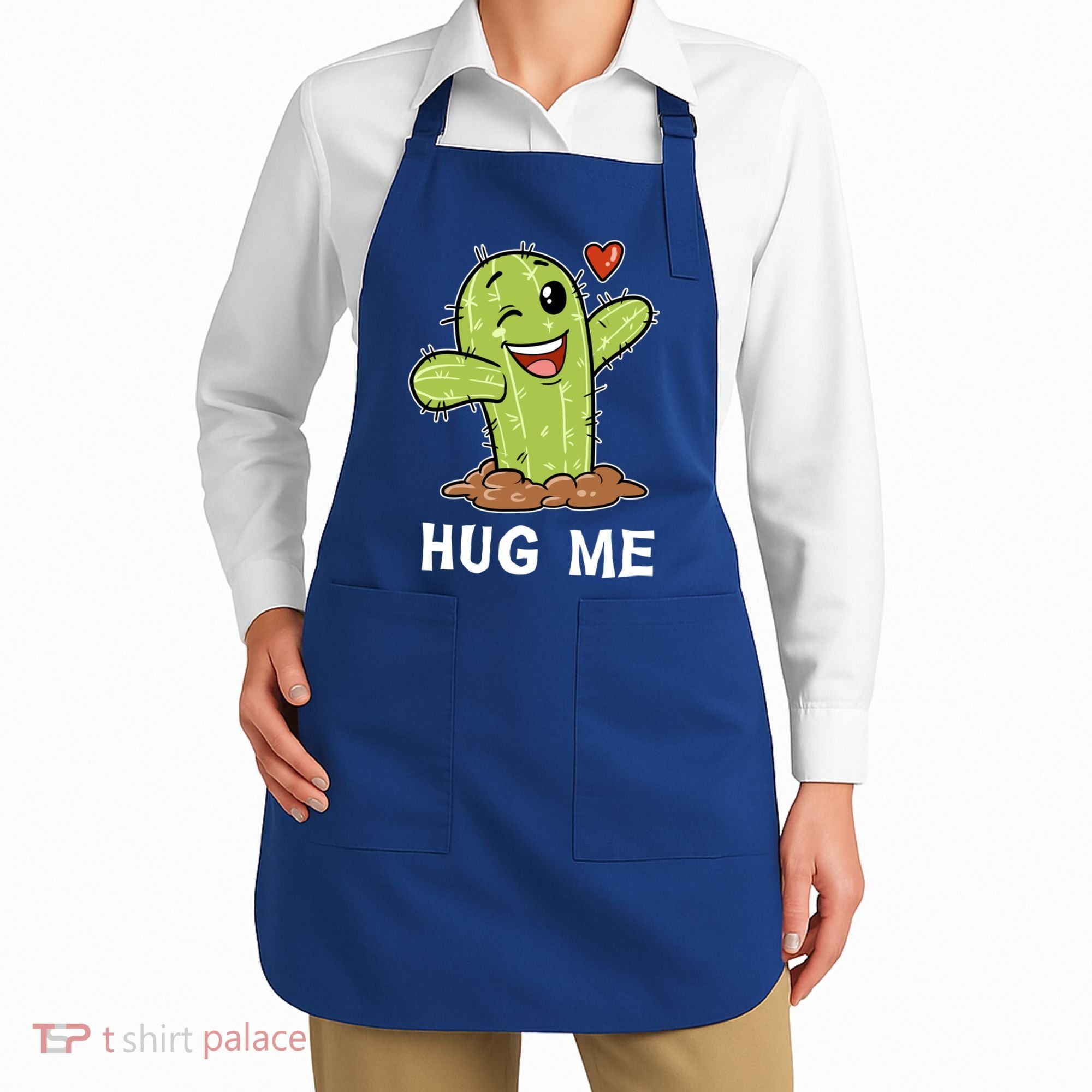 Hugs Free Hug Me Cacti Prickly Cactus Not A Hugger Hugging Funny Gift Apron
