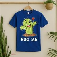 Hugs Free Hug Me Cacti Prickly Cactus Not A Hugger Hugging Funny Gift T-Shirt thumb 2