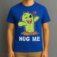 Hugs Free Hug Me Cacti Prickly Cactus Not A Hugger Hugging Funny Gift T-Shirt thumb 3