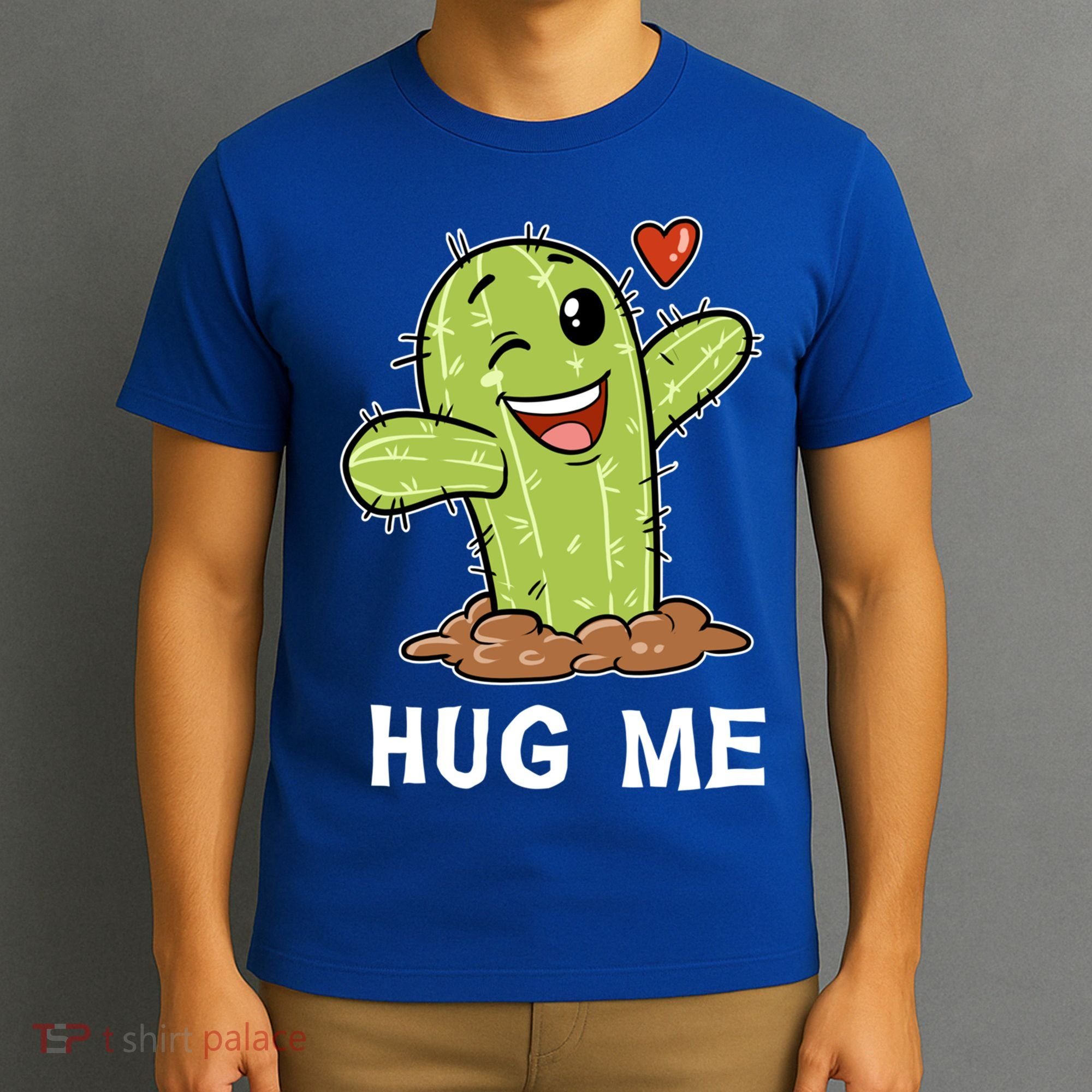 Hugs Free Hug Me Cacti Prickly Cactus Not A Hugger Hugging Funny Gift T-Shirt