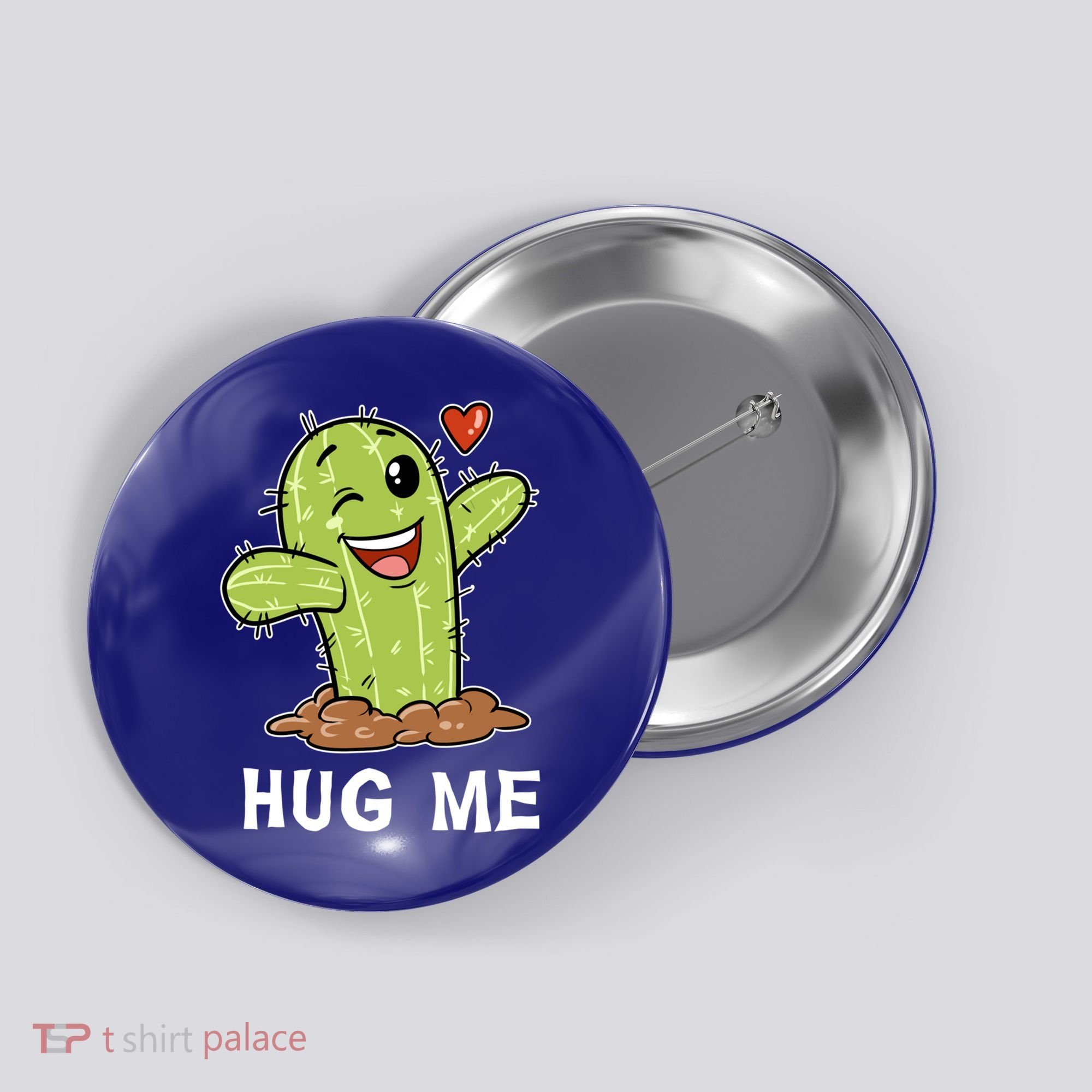 Hugs Free Hug Me Cacti Prickly Cactus Not A Hugger Hugging Funny Gift Button