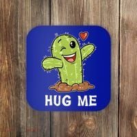 Hugs Free Hug Me Cacti Prickly Cactus Not A Hugger Hugging Funny Gift Coaster thumb 0