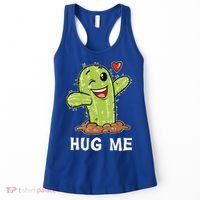 Hugs Free Hug Me Cacti Prickly Cactus Not A Hugger Hugging Funny Gift Women's Tank Top thumb 0