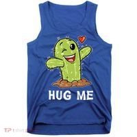 Hugs Free Hug Me Cacti Prickly Cactus Not A Hugger Hugging Funny Gift Tank Top thumb 0