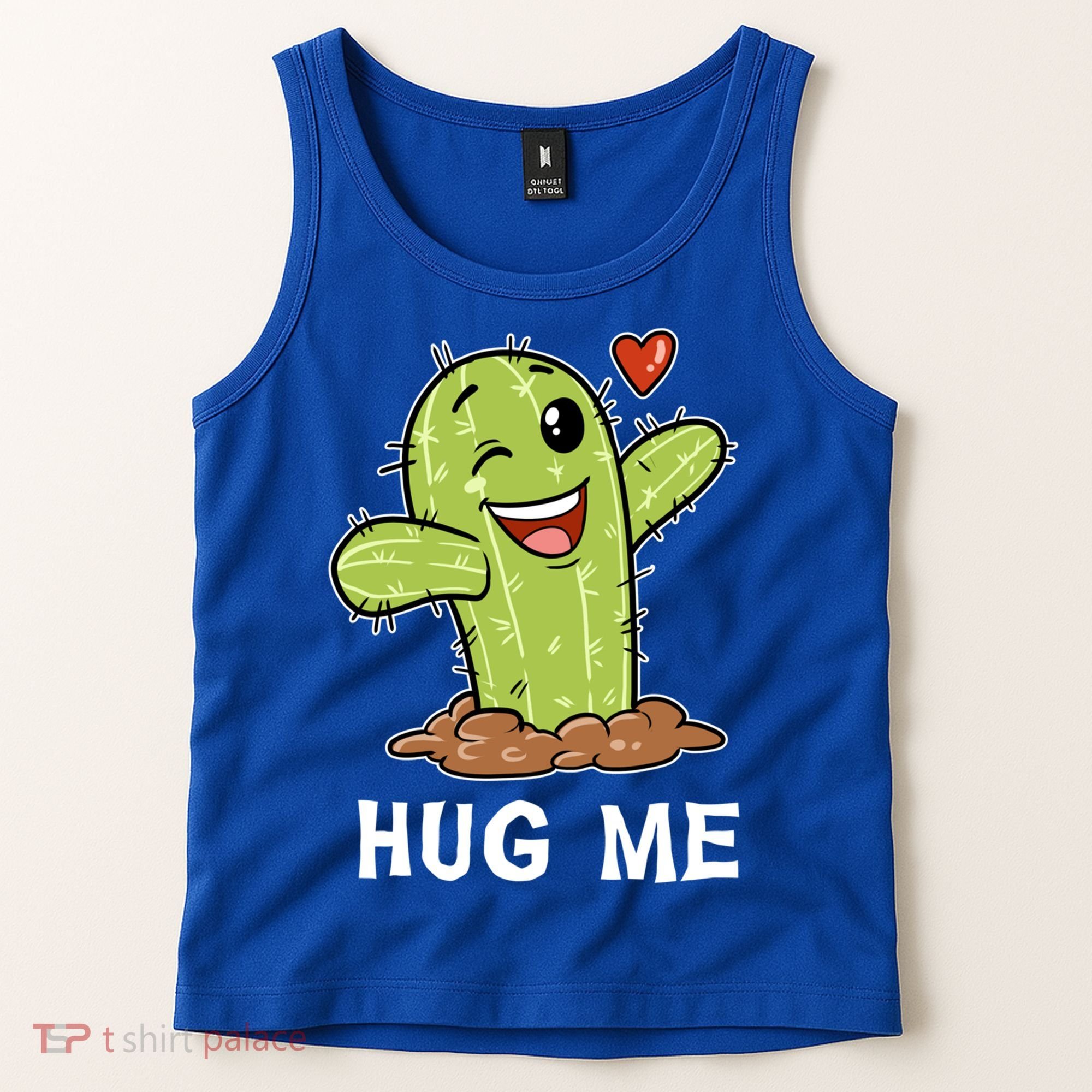 Hugs Free Hug Me Cacti Prickly Cactus Not A Hugger Hugging Funny Gift Tank Top