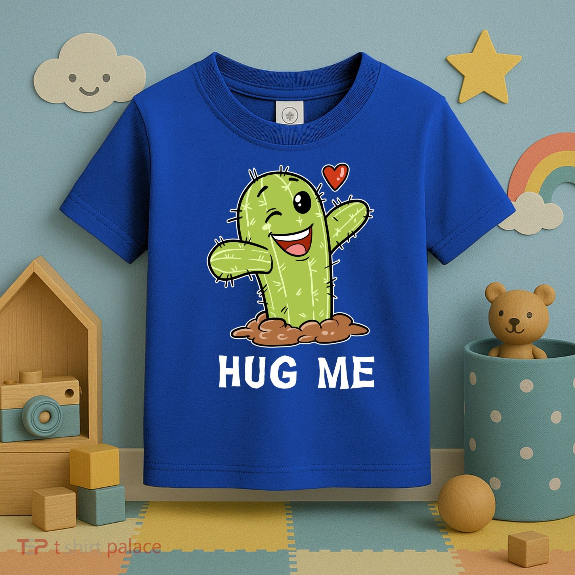 Hugs Free Hug Me Cacti Prickly Cactus Not A Hugger Hugging Funny Gift Toddler T-Shirt
