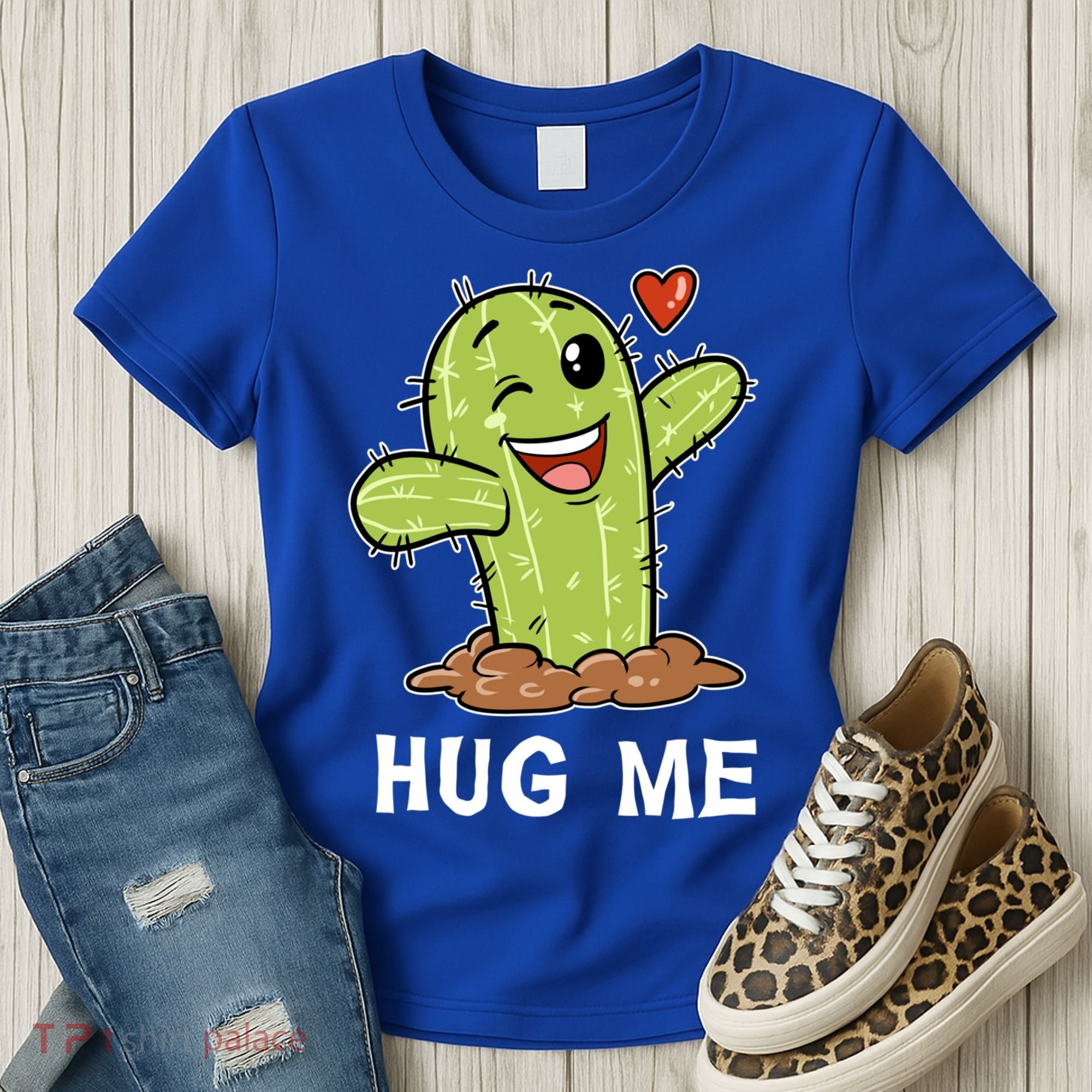 Hugs Free Hug Me Cacti Prickly Cactus Not A Hugger Hugging Funny Gift Women's T-Shirt